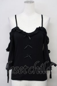 Ank Rouge / オフショルテレコトップス M ブラック T-25-05-18-008-CA-TO-SA-ZT260