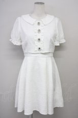 画像1: 【SALE】Ank Rouge / フロントビジューツイードSETUPワンピース M ホワイト T-25-05-18-010-CA-OP-SA-ZT260 (1)