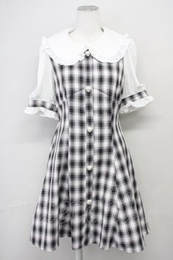 画像1: Ank Rouge / ハートボタンチェックワンピース M ピンク T-25-05-18-011-CA-OP-SA-ZT