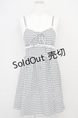 Ank Rouge / スピンドルギンガムキャミワンピース M ブラック T-25-05-18-015-CA-OP-SA-ZT