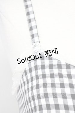 画像3: Ank Rouge / スピンドルギンガムキャミワンピース M ブラック T-25-05-18-015-CA-OP-SA-ZT
