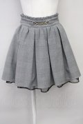 Ank Rouge / ビット付きチェックプリーツスカート M ブラック T-25-05-18-016-CA-SK-SA-ZT