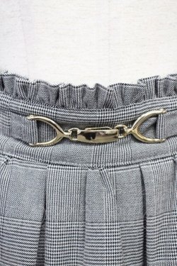 画像3: Ank Rouge / ビット付きチェックプリーツスカート M ブラック T-25-05-18-016-CA-SK-SA-ZT