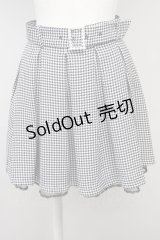 Ank Rouge / パールバックル千鳥タックスカート M ブラック T-25-05-18-017-CA-SK-SA-ZT227