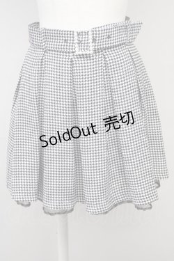 画像1: Ank Rouge / パールバックル千鳥タックスカート M ブラック T-25-05-18-017-CA-SK-SA-ZT227