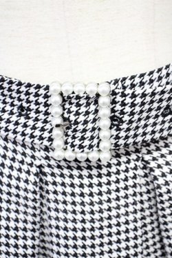 画像3: Ank Rouge / パールバックル千鳥タックスカート M ブラック T-25-05-18-017-CA-SK-SA-ZT