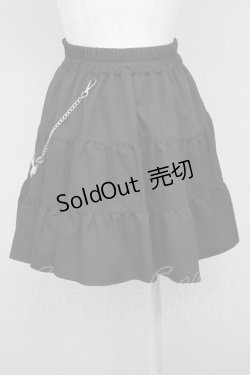 画像2: Ank Rouge / チェーン付きティアードスカート M ブラック T-25-05-18-019-CA-SK-SA-ZT260