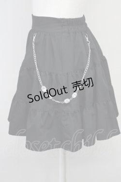 画像3: Ank Rouge / チェーン付きティアードスカート M ブラック T-25-05-18-019-CA-SK-SA-ZT260