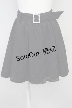 画像1: Ank Rouge / パールバックルレースボンディングスカート M ブラック T-25-05-18-021-CA-SK-SA-ZT
