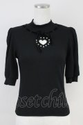 Ank Rouge / ハートあきテレコトップス M ブラック T-25-05-23-001-CA-TO-SA-ZT