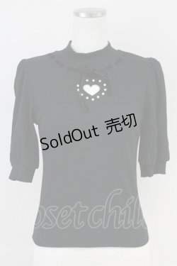 画像1: Ank Rouge / ハートあきテレコトップス M ブラック T-25-05-23-001-CA-TO-SA-ZT370
