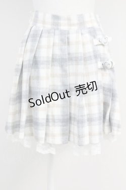 画像1: Ank Rouge / ハートバックルプリーツスカート M グレー T-25-05-23-016-CA-SK-SA-ZT