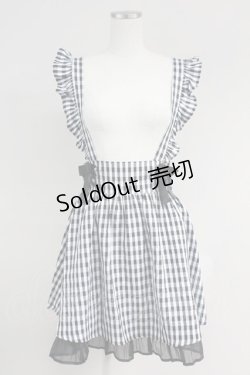 画像1: Ank Rouge / サス付きギンガムチェックスカート M ブラック T-25-05-23-018-CA-SK-SA-ZT094