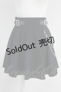 Ank Rouge / チェーン付きベルトフレアスカパン M ブラック T-25-05-23-020-CA-SK-SA-ZT