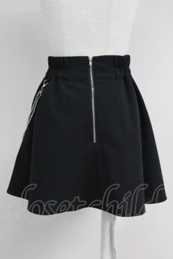 画像2: Ank Rouge / チェーン付きベルトフレアスカパン M ブラック T-25-05-23-020-CA-SK-SA-ZT