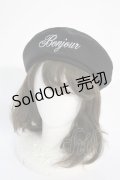 【SALE】Ank Rouge / ロゴベレー  ブラック T-25-05-23-023-CA-AC-SA-ZTK007