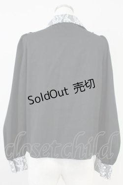 画像2: Ank Rouge / ヨークフリル配色ブラウス M ブラック T-25-05-23-005-CA-BL-SA-ZT