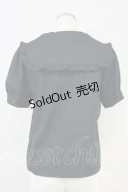 画像2: Ank Rouge / フリルセーラー半袖ブラウス M ブラック T-25-05-23-006-CA-BL-SA-ZT