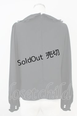 画像2: Ank Rouge / ラッセルレース&ビジューボタンブラウス M ブラック T-25-05-23-007-CA-BL-SA-ZT370