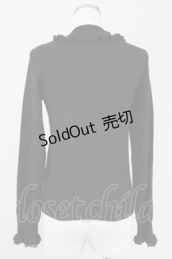 画像2: Ank Rouge / パールフリルニット M ブラック T-25-05-23-002-CA-TO-SA-ZT