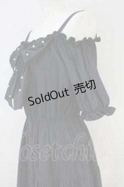 画像3: 【SALE】Ank Rouge / パールリボンティアードロングワンピース M ブラック T-25-05-23-013-CA-OP-SA-ZT094