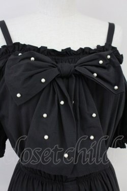 画像4: Ank Rouge / パールリボンティアードロングワンピース M ブラック T-25-05-23-013-CA-OP-SA-ZT094