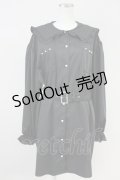 Ank Rouge / セーラーBigシャツチュニック M ブラック T-25-05-23-014-CA-BL-SA-ZT