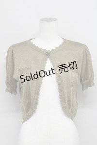 Jane Marple / ラメ半袖ボレロ  ゴールド T-25-06-06-020-JM-TO-SA-ZT