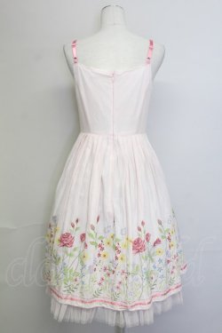 画像2: Emily Temple cute / 刺繍風お花プリントジャンパースカート  ピンク T-25-06-06-025-ET-OP-SA-ZT