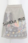 Jane Marple / ピノキオアップリケスカート M ブラウン T-25-06-06-026-JM-SK-SA-ZT435