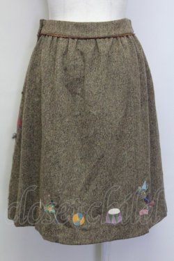 画像2: Jane Marple / ピノキオアップリケスカート M ブラウン T-25-06-06-026-JM-SK-SA-ZT