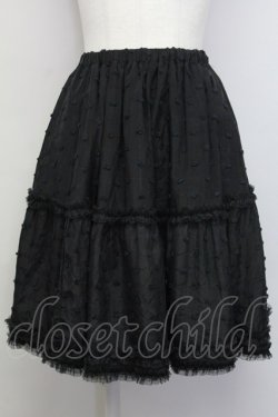 画像1: Shirley Temple / ドット&チュールスカート 160 ブラック T-25-06-06-028-ET-SK-SA-ZT
