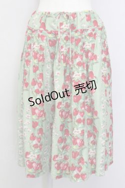 画像1: Jane Marple / ストロベリースカート  グリーン T-25-06-06-029-JM-SK-SA-ZT