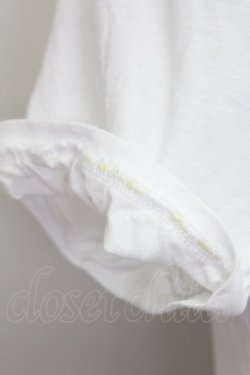 画像3: Jane Marple / ロゴプリント半袖カットソー  白Ｘブラウン T-25-06-06-004-JM-TO-SA-ZT