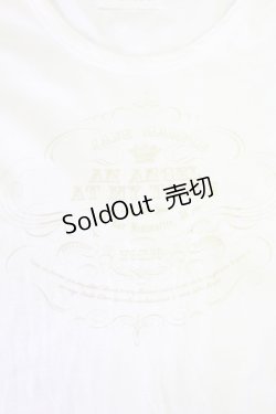 画像5: Jane Marple / ロゴプリント半袖カットソー  白Ｘブラウン T-25-06-06-004-JM-TO-SA-ZT045