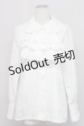 Jane Marple / ジャボ付きブラウス  ホワイト T-25-06-06-006-JM-BL-SA-ZT
