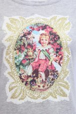 画像3: Jane Marple / 額縁プリントノースリーブカットソー  グレーＸ白 T-25-06-06-011-JM-TO-SA-ZT129 (3)