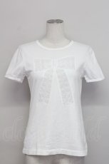 画像1: Jane Marple / レースリボン半袖カットソー  白 T-25-06-06-002-JM-TO-SA-ZT045 (1)