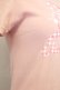 画像4: Jane Marple / ドットリボン&ギンガムロゴ半袖カットソー  ピンクＸ白 T-25-06-06-014-JM-TO-SA-ZT (4)