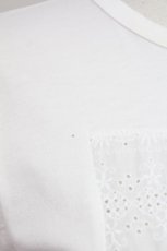 画像4: Jane Marple / レースリボン半袖カットソー  白 T-25-06-06-002-JM-TO-SA-ZT045 (4)