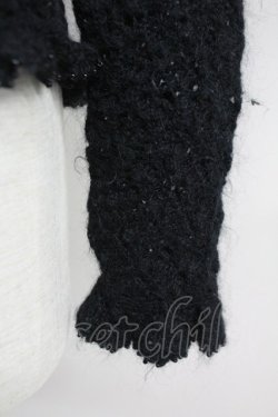 画像6: Emily Temple cute / フリルニットカーディガン  黒 T-25-06-09-020-ET-TO-SA-ZT019