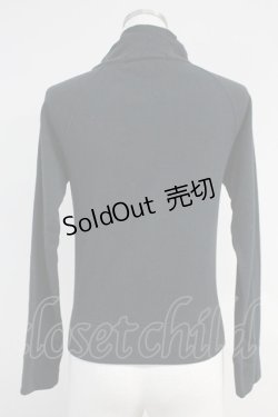 画像2: Jane Marple / JM刺繍ハイネックZIPトップス  黒 T-25-06-09-021-JM-TO-SA-ZT019