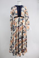 画像1: SERAPHIM / 花舞ワンピース  黒Ｘアイボリー T-25-06-09-022-LO-OP-SA-ZT140 (1)