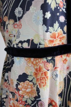 画像4: SERAPHIM / 花舞ワンピース  黒Ｘアイボリー T-25-06-09-022-LO-OP-SA-ZT140