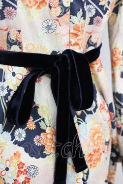 画像7: SERAPHIM / 花舞ワンピース  黒Ｘアイボリー T-25-06-09-022-LO-OP-SA-ZT140