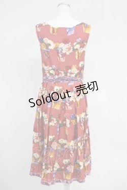 画像2: Jane Marple Dans Le Salon / Sunday morningスクエアドレス  赤 T-25-06-09-024-JM-OP-SA-ZT140