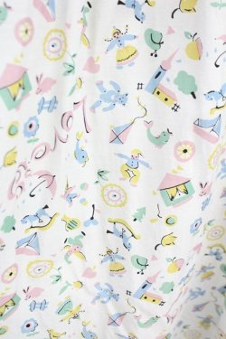 画像7: Jane Marple / おもちゃ総柄半袖ワンピース  白Ｘグリーン T-25-06-09-032-JM-OP-SA-ZT151