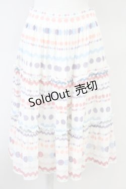 画像1: Jane Marple / ドットボーダースカート  アイボリー T-25-06-09-033-JM-SK-SA-ZT151
