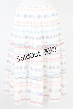 画像2: Jane Marple / ドットボーダースカート  アイボリー T-25-06-09-033-JM-SK-SA-ZT151