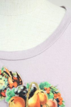 画像4: Jane Marple / デコパージュ半袖カットソー  ラベンダー T-25-06-09-007-JM-TO-SA-ZT018